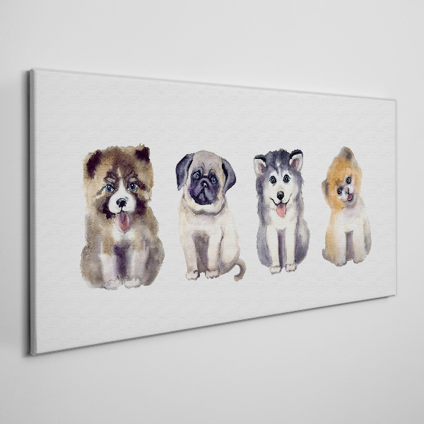 Tablou canvas Patru cățeluși adorabili