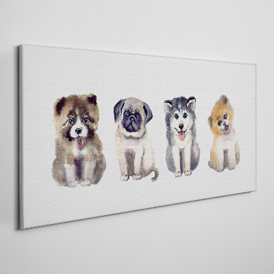 Tablou canvas Patru cățeluși adorabili