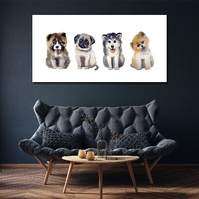 Tablou canvas Patru cățeluși adorabili
