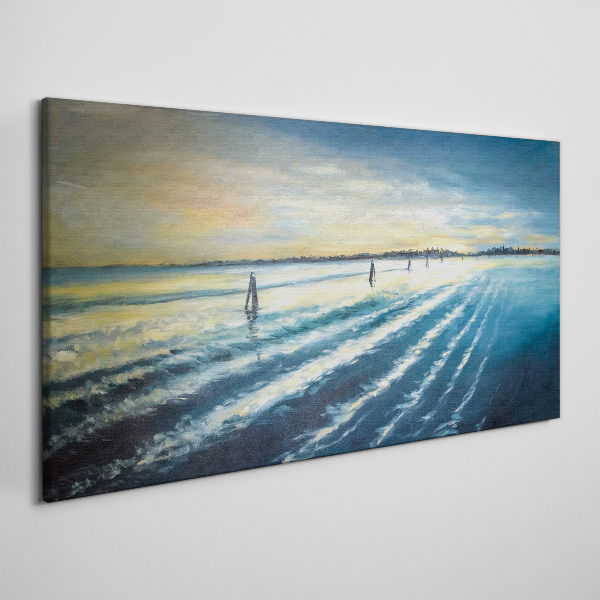 Tablou canvas Un port liniștit la apus