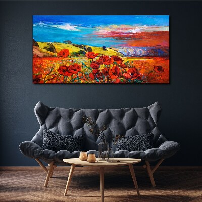 Tablou canvas Câmpuri de flori în soarele verii