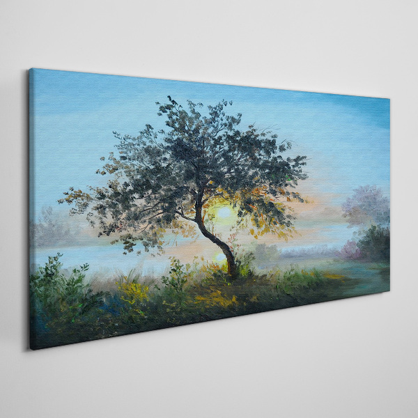 Tablou canvas Apus peste lac