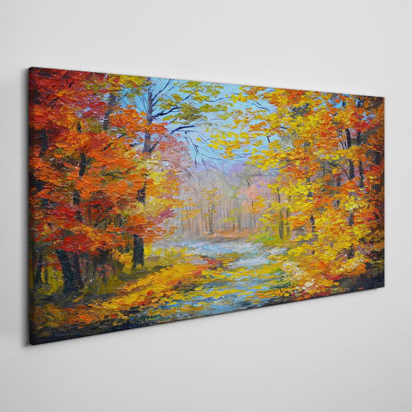 Tablou canvas Peisaj de toamnă în pădure
