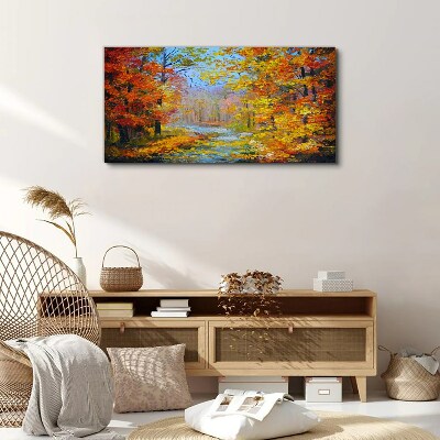 Tablou canvas Peisaj de toamnă în pădure