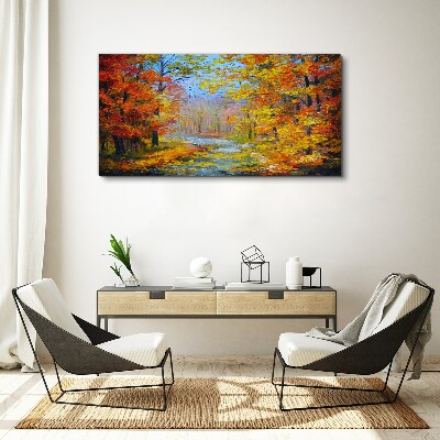 Tablou canvas Peisaj de toamnă în pădure