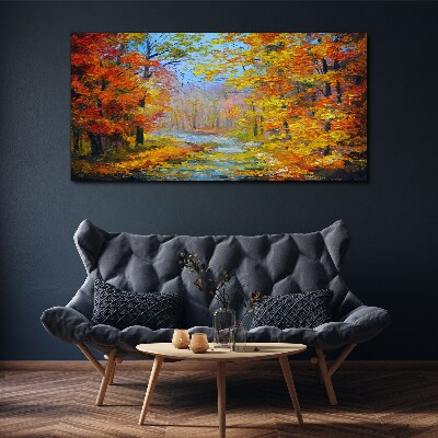 Tablou canvas Peisaj de toamnă în pădure