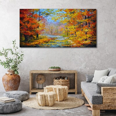 Tablou canvas Peisaj de toamnă în pădure