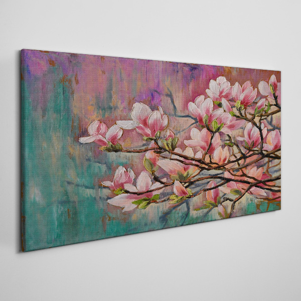 Tablou canvas Flori de magnolie pe fundalul primăverii