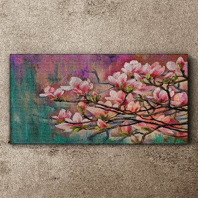 Tablou canvas Flori de magnolie pe fundalul primăverii