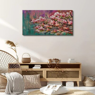 Tablou canvas Flori de magnolie pe fundalul primăverii