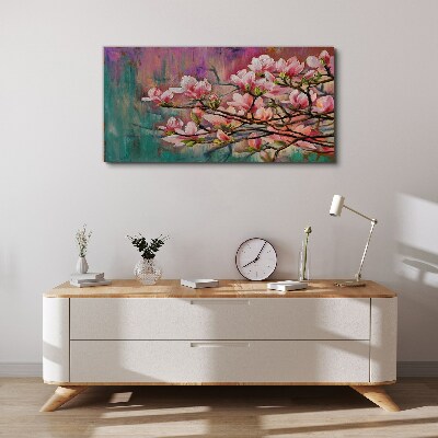 Tablou canvas Flori de magnolie pe fundalul primăverii