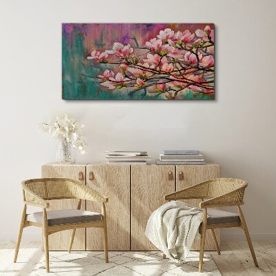 Tablou canvas Flori de magnolie pe fundalul primăverii