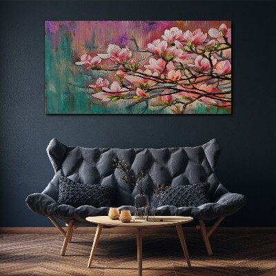 Tablou canvas Flori de magnolie pe fundalul primăverii