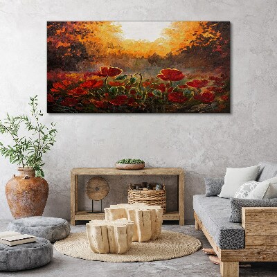 Tablou canvas pictând flori