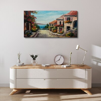 Tablou canvas O stradă fermecătoare pe malul mării