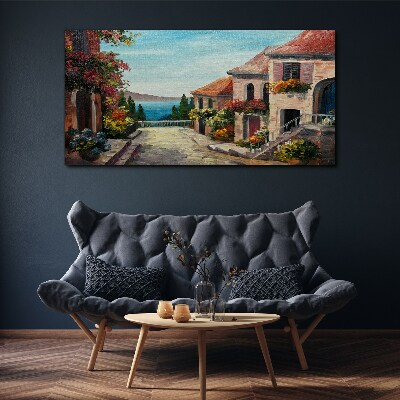 Tablou canvas O stradă fermecătoare pe malul mării