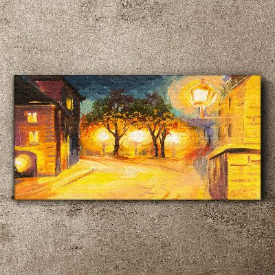 Tablou canvas Seara de aur in oras