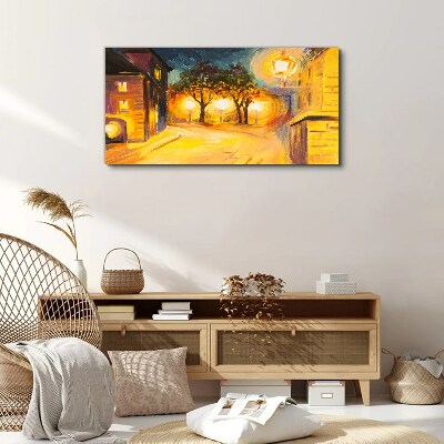Tablou canvas Seara de aur in oras