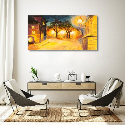 Tablou canvas Seara de aur in oras