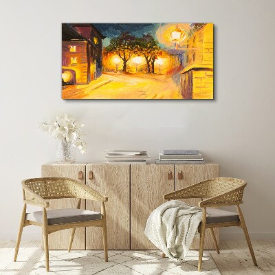 Tablou canvas Seara de aur in oras