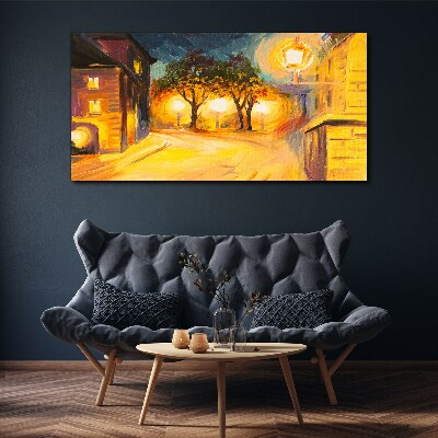 Tablou canvas Seara de aur in oras