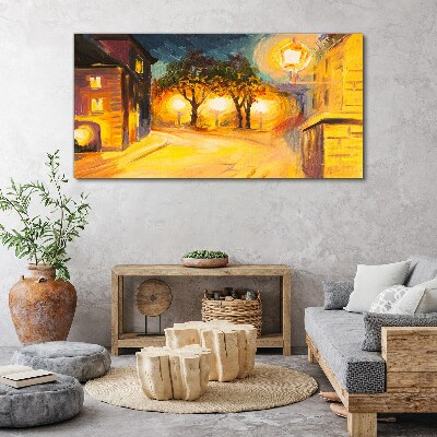 Tablou canvas Seara de aur in oras