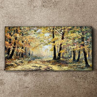 Tablou canvas Pădurea de aur în aură de toamnă