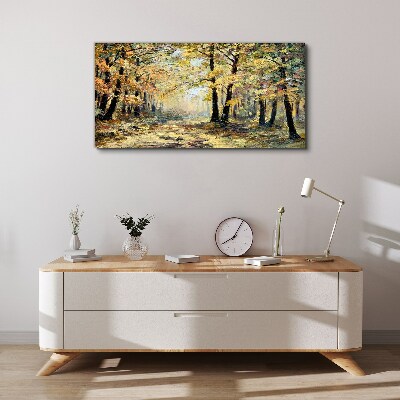Tablou canvas Pădurea de aur în aură de toamnă