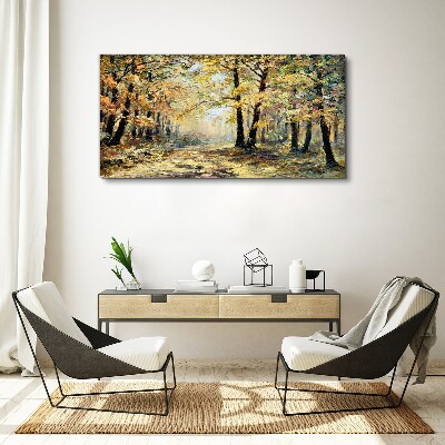 Tablou canvas Pădurea de aur în aură de toamnă