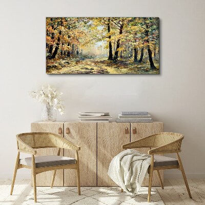 Tablou canvas Pădurea de aur în aură de toamnă