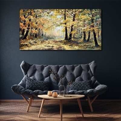 Tablou canvas Pădurea de aur în aură de toamnă