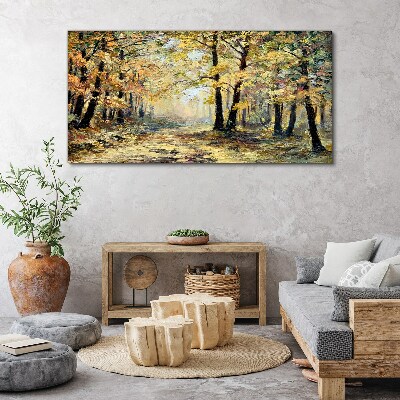 Tablou canvas Pădurea de aur în aură de toamnă
