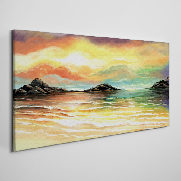 Tablou canvas Un apus linistit peste mare