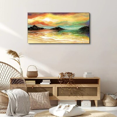 Tablou canvas Un apus linistit peste mare