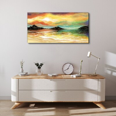Tablou canvas Un apus linistit peste mare