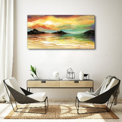 Tablou canvas Un apus linistit peste mare