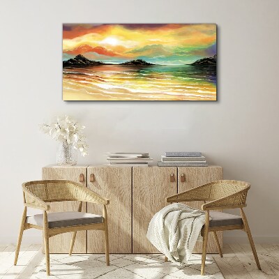 Tablou canvas Un apus linistit peste mare