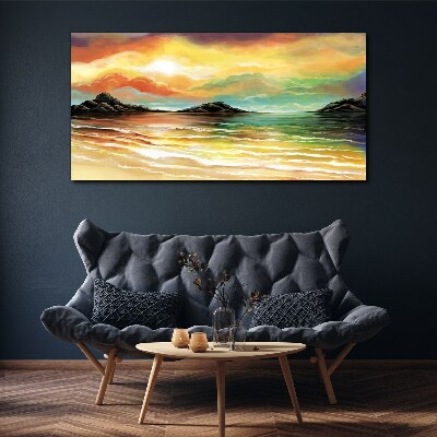 Tablou canvas Un apus linistit peste mare