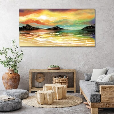 Tablou canvas Un apus linistit peste mare