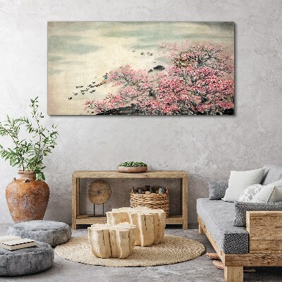 Tablou canvas Peisaj de primăvară cu copaci înfloriți