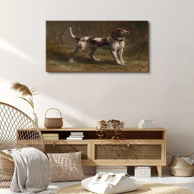 Tablou canvas Portretul unui câine în natură