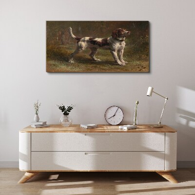 Tablou canvas Portretul unui câine în natură