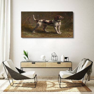 Tablou canvas Portretul unui câine în natură