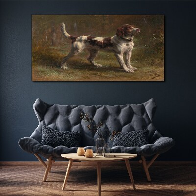 Tablou canvas Portretul unui câine în natură