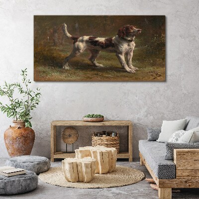 Tablou canvas Portretul unui câine în natură