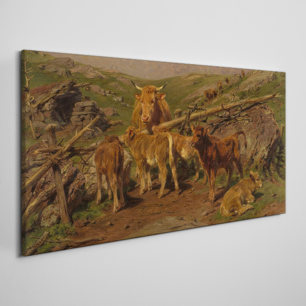 Tablou canvas Peisaj pastoral cu vite