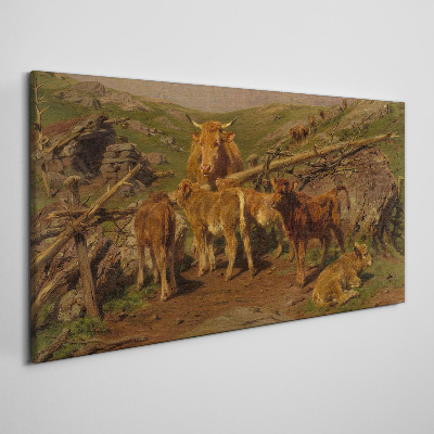 Tablou canvas Peisaj pastoral cu vite