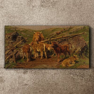 Tablou canvas Peisaj pastoral cu vite
