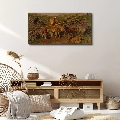 Tablou canvas Peisaj pastoral cu vite