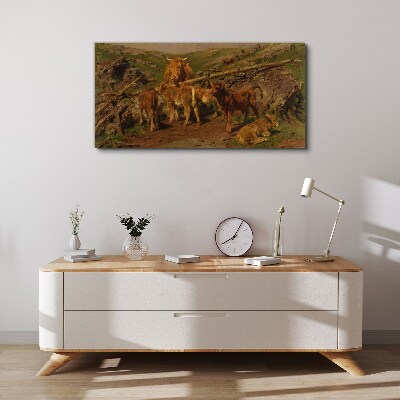 Tablou canvas Peisaj pastoral cu vite